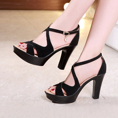 Zapatos Elegantes con Punta Abierta - Modelo Pasarela - Image 8