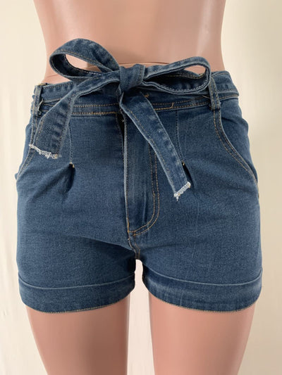Shorts de Mezclilla Elástica con Acabado Desgastado - Image 13
