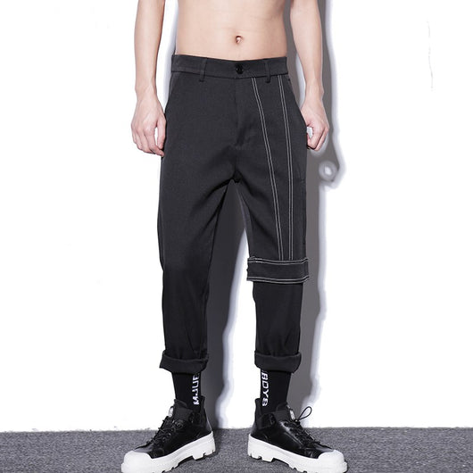 Pantalones Casuales Hombre Estilo Coreano Ajustados Otoño - Image 7