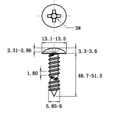 Tornillo Autorroscante de Acero Inoxidable Cabeza Ancha Tipo Champiñón - Image 59