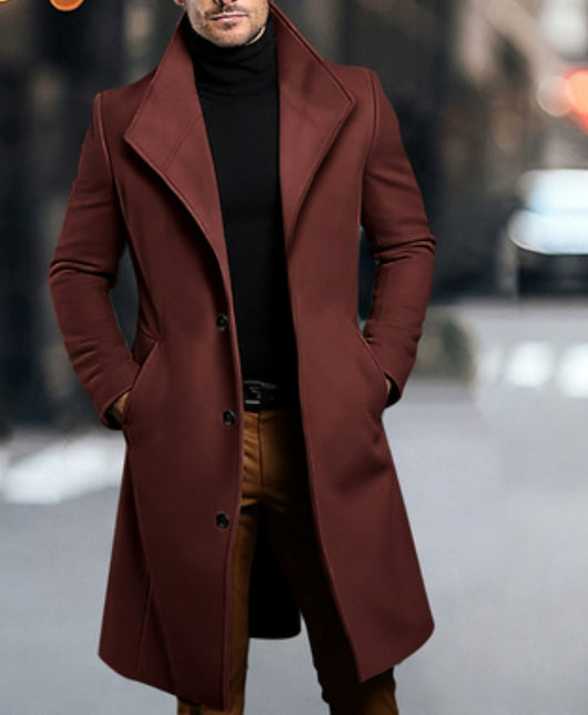 Abrigo Trench de Lana Media Longitud para Hombre - Image 11