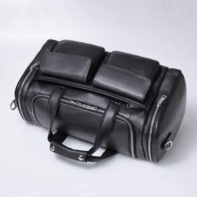 Bolsa de Viaje de Cuero para Hombre - Gran Capacidad y Portabilidad - Image 6