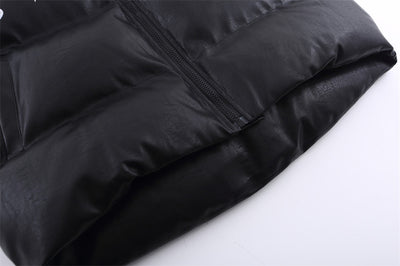 Chaleco de Algodón PU con Letras Bordadas para Hombre - Image 3