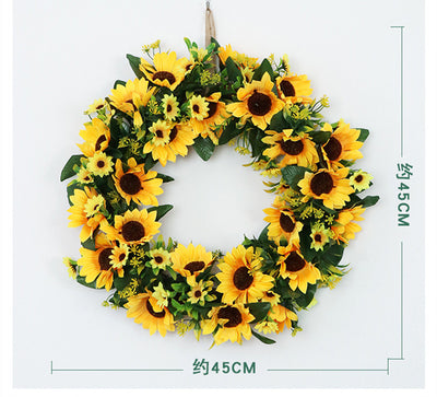 Guirnalda de Girasoles Artificiales para Puerta y Decoración del Hogar - Image 7