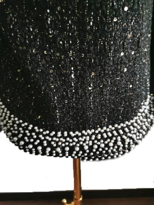 Chaqueta de Lentejuelas Perladas con Borlas y Cuentas para Mujer - Image 11