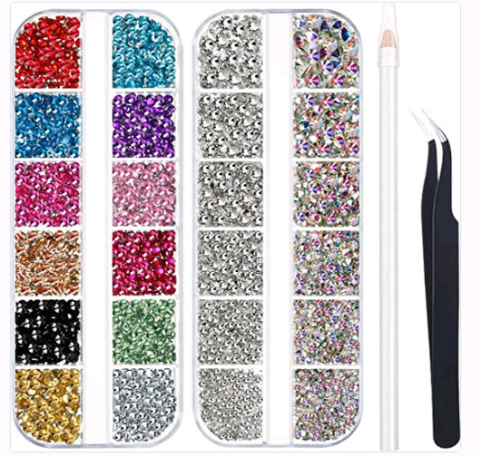 Set de Stickers Diamante AB Iridiscente Transparente - Image 10
