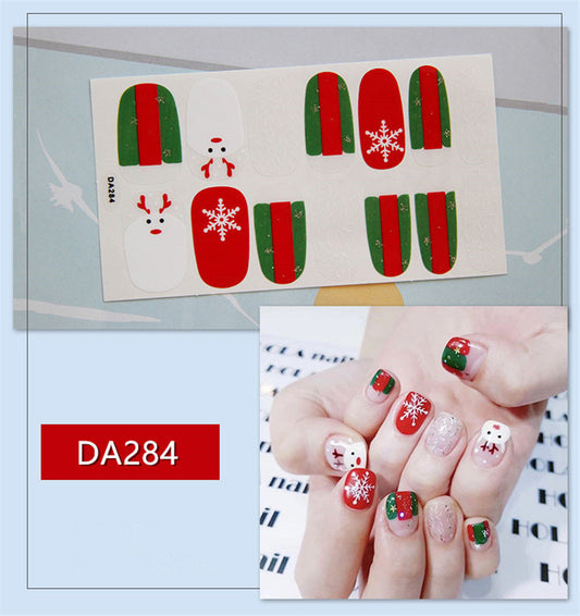 Láminas de Esmalte de Uñas Navideñas - Diseños Viral Red Net