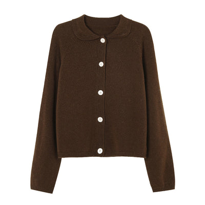 Cardigan Tejido Blanco Cuello Solapa Oversized - Image 9