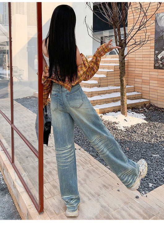Pantalones Vaqueros Azul Glaciar Pierna Ancha - Colección Primavera Mujer - Image 9