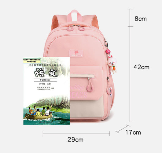 Mochila Escolar Ligera y de Gran Capacidad con Contraste de Colores - Image 10