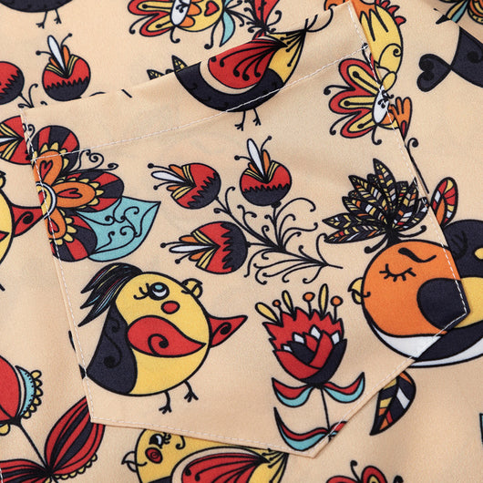 Camisa Retro Estampada de Manga Corta para Hombre - Image 4