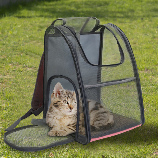 Mochila Transportadora Plegable para Mascotas con Malla Transpirable
