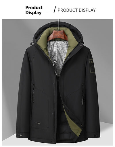 Chaqueta Impermeable con Capucha de Plumón de Pato Blanco - Image 10