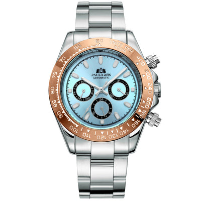 Reloj Automático Mecánico Multifunción Luminoso Azul Hielo para Hombre - Image 11