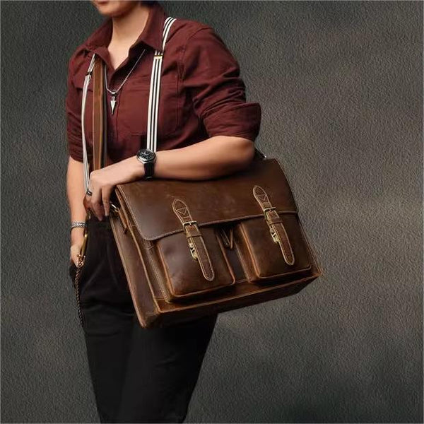 Bolso Crossbody Ejecutivo en Cuero Genuino Premium