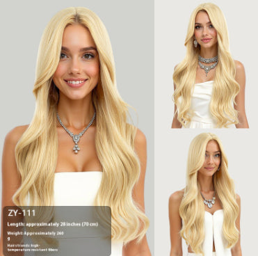 Peluca Larga Efecto Cabello Natural 60cm - Línea de Cabello Realista para Presentadoras - Image 20