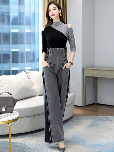 Conjunto Profesional Pantalón Ancho y Blusa Elegante - Image 4