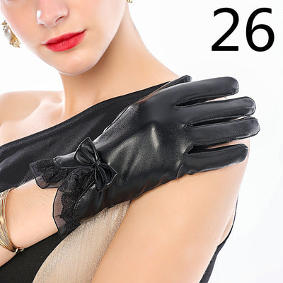 Guantes de Cuero para Moto Invierno Plus Forro Terciopelo Impermeables - Image 57