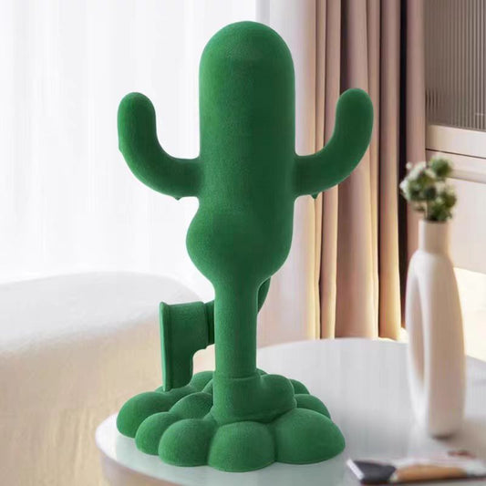 Adorno Decorativo Cactus Humanizado con Textura Suave