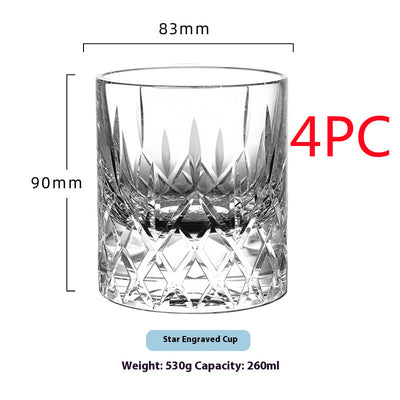 Vaso de Whiskey de Cristal Tallado a Mano - Diseño Lujo Ligero con Boca Ancha - Image 15