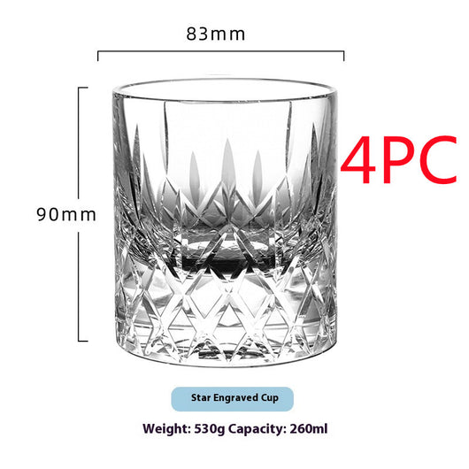 Vaso de Whiskey de Cristal Tallado a Mano - Diseño Lujo Ligero con Boca Ancha - Image 15