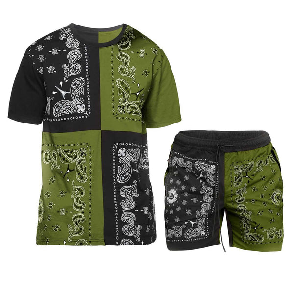 Conjunto Deportivo Casual de Dos Piezas con Combinación de Colores