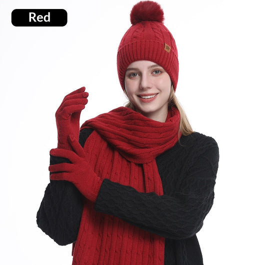 Set de Protección Invernal para Equitación: Gorro, Bufanda y Guantes Tejidos - Image 10
