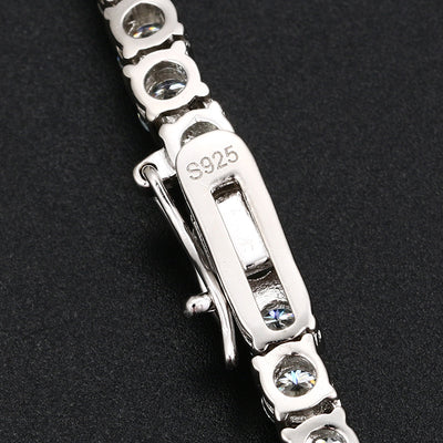 Cadena Hip Hop Plata 925 Moissanita Fila Única para Hombre - Image 13