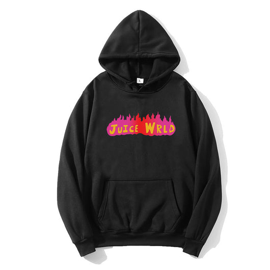 Sudadera con capucha estampado llamas oversize - Image 16