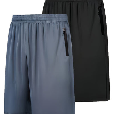 Pack 2 Shorts Deportivos Hombre Secado Rápido con Cintura Elástica