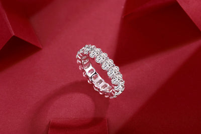 Anillo de Boda Luó Shén - Moissanita Ovalada Premium en Plata S925 y Platino - Image 11