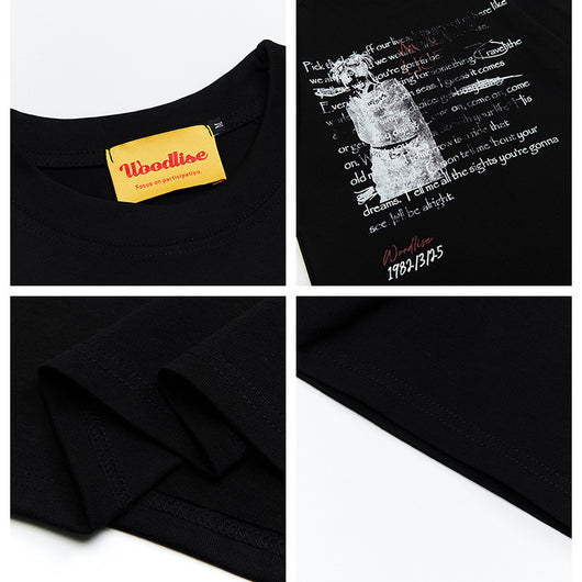 Camiseta Suelta Hip Hop Algodón Puro Estilo Retro Urbano para Hombre - Image 4