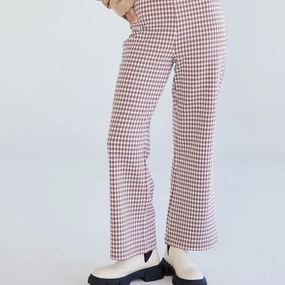 Pantalones Rectos de Cintura Alta con Estampado Pata de Gallo - Image 12