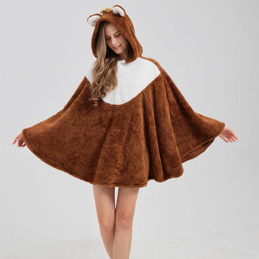 Capa Pijama Infantil Temática con Capucha y Peluche Suave