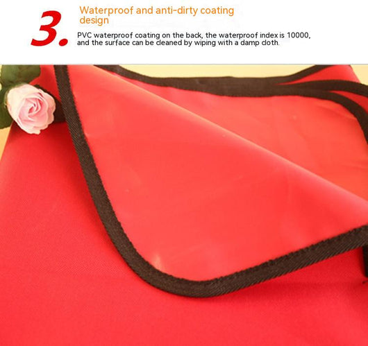 Black Oxford cloth pet car seat cover installed in a car's back seat, forming a hammock to protect upholstery. - Image 13