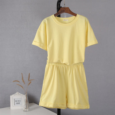 Conjunto de Verano Casual para Mujer - Blusa y Shorts de Algodón - Image 2