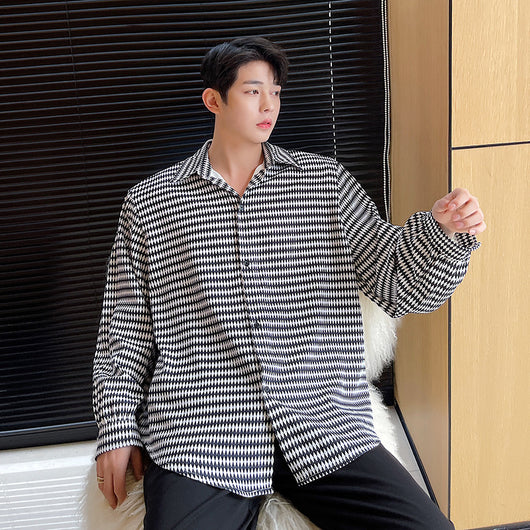 Camisa Suelta Coreana de Manga Larga para Hombre - Image 4