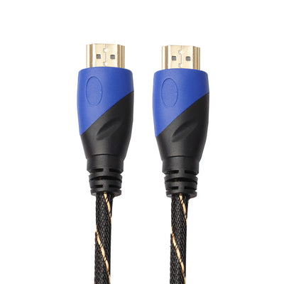 Cable de Video Macho a Macho con Conector Azul Negro y Detalles Dorados - Image 5