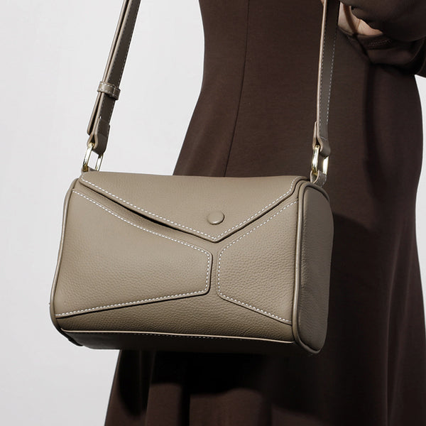 Bolso Crossbody de Cuero Genuino para Mujer - Piel de Vaca Premium