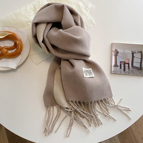 Bufanda de Cachemira para Mujer - Combinación de Colores Otoño Invierno