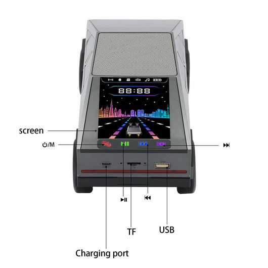Parlante Portátil Bluetooth WS-580 con Pantalla Digital, Sonido HD y Radio FM - Image 7