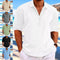 Camisa Holgada de Cáñamo y Algodón para Hombre - Talla Grande