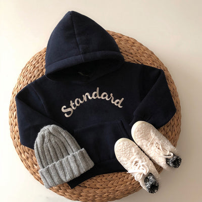 Sudadera con Capucha Infantil Estilo Coreano con Letras - Unisex Casual - Image 3