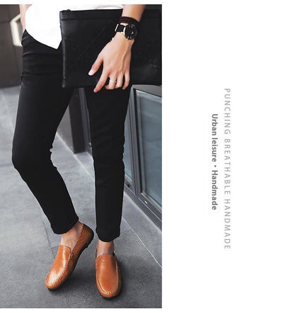 Zapatos de Cuero Casual para Hombre Estilo Británico Suela Flexible - Image 10