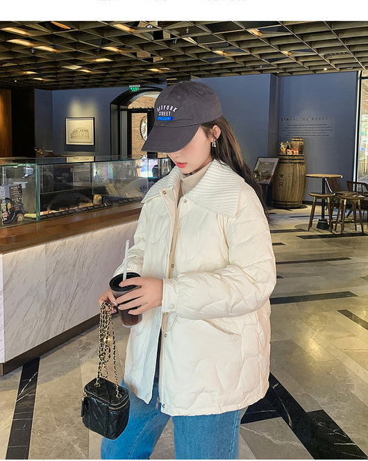 Abrigo de Lana con Relleno para Invierno - Cuello Solapa Mujer - Image 22