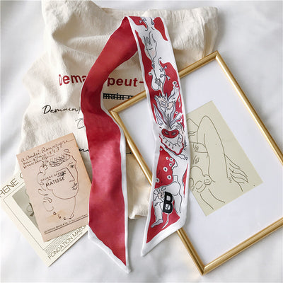 Pañuelo de Seda con Asa - Cinta Versátil para Cabello y Accesorios - Image 13