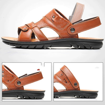Sandalias de Cuero Genuino para Hombre con Suela Antideslizante Dual - Image 17