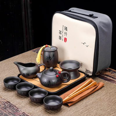 Juego de Té Portátil Zisha: Una Tetera y Cuatro Tazas - Image 38