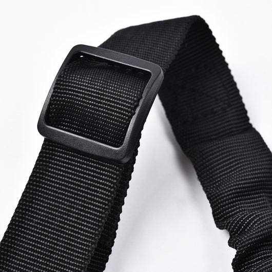 Two black elastic retractable pet seat belts with metal buckles and clips for vehicle safety. - Image 10