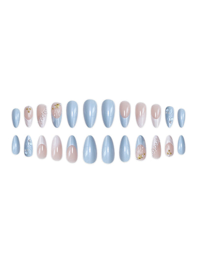 Uñas Postizas 3D Perla Dorada Serie Ocean - Diseño Premium XINGX - Image 9